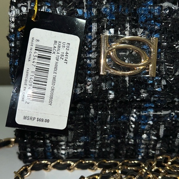 Kamala Top Handle Tweed Mini Crossbody5.5Wx5H Black - Picture 9 of 15